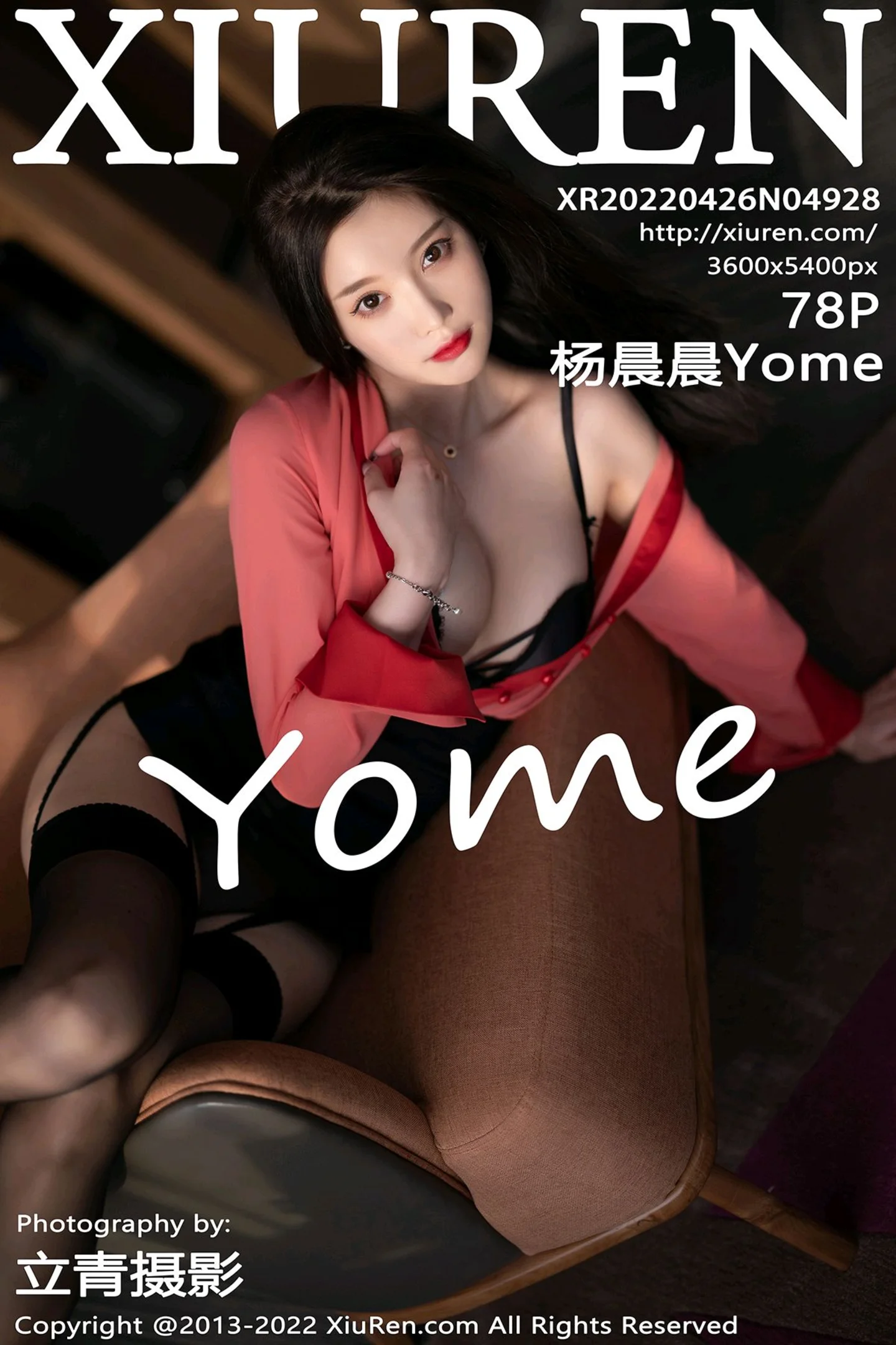 [XiuRen秀人网]No.4928_女神杨晨晨Yome私房红色衬衣配黑短裙黑丝吊袜完美诱惑写真78P-秀人网 - XiuRen.Xyz